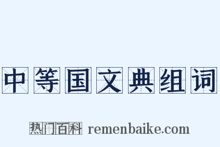 中等国文典组词是什么意思的图片